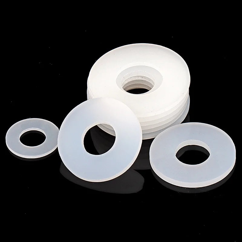 Black White Soft Silicone Flat Pad Washer Soft Rubber Seal Gaskets