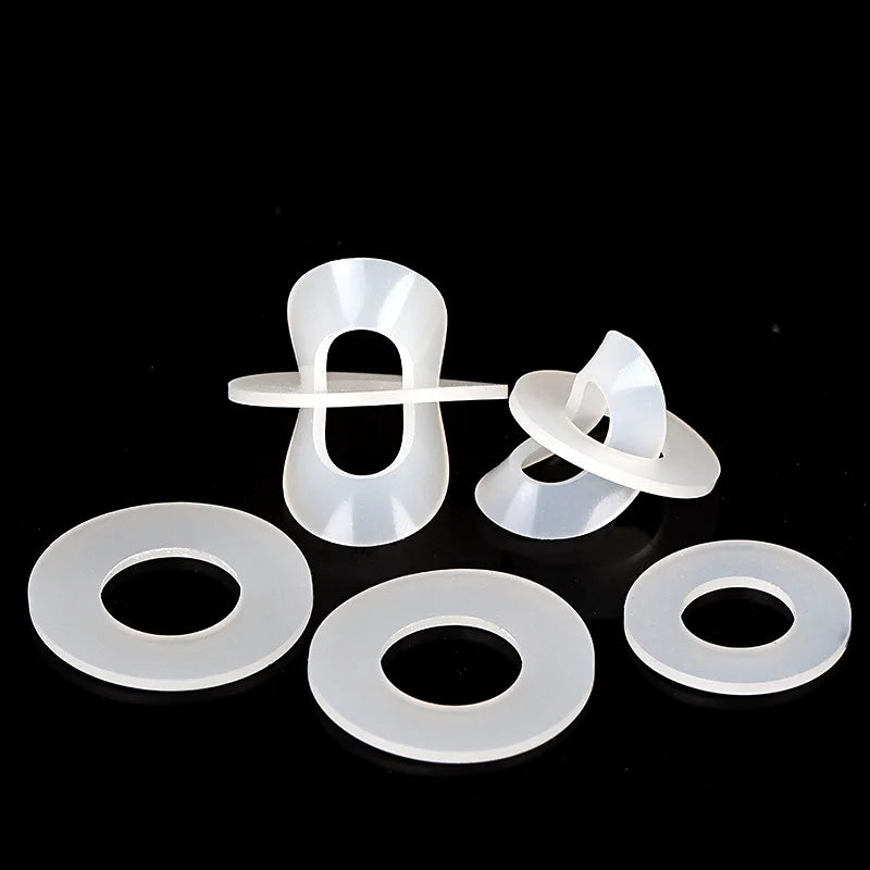 Black White Soft Silicone Flat Pad Washer Soft Rubber Seal Gaskets
