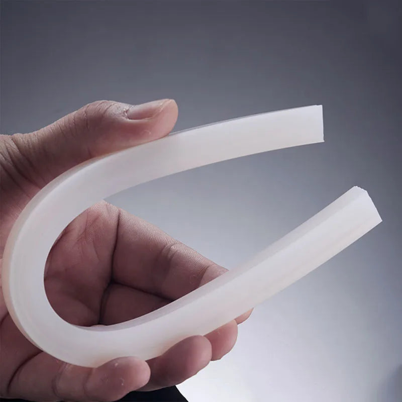 Square Silicone Rubber Solid Seal Strips White Square Weatherstrip Anti Oil Heat Resistance Seal Gasket Bar Width 2/3/4/5/6-50mm