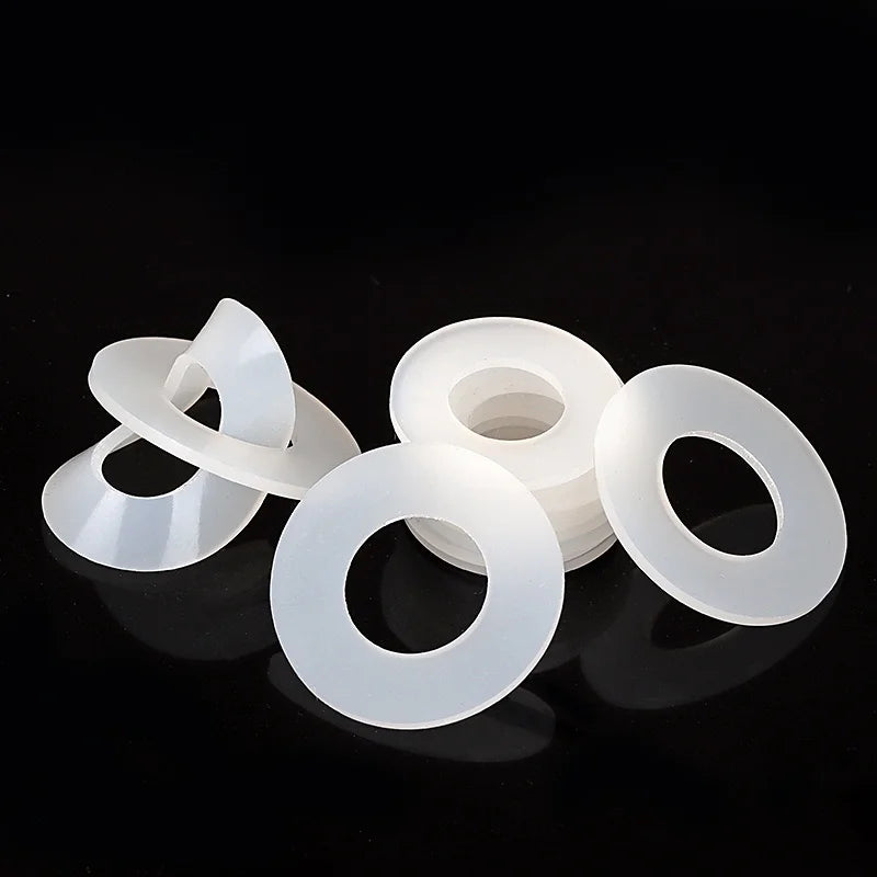 Black White Soft Silicone Flat Pad Washer Soft Rubber Seal Gaskets