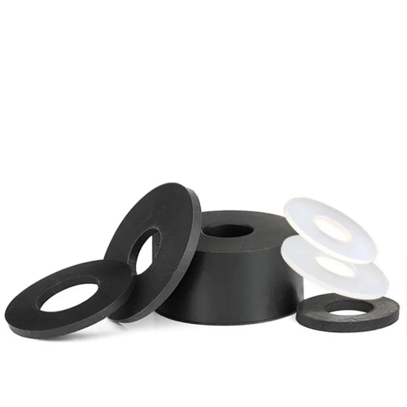 Black White Soft Silicone Flat Pad Washer Soft Rubber Seal Gaskets