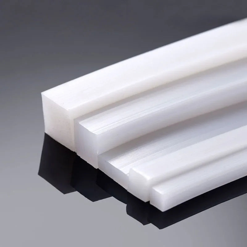 Square Silicone Rubber Solid Seal Strips White Square Weatherstrip Anti Oil Heat Resistance Seal Gasket Bar Width 2/3/4/5/6-50mm