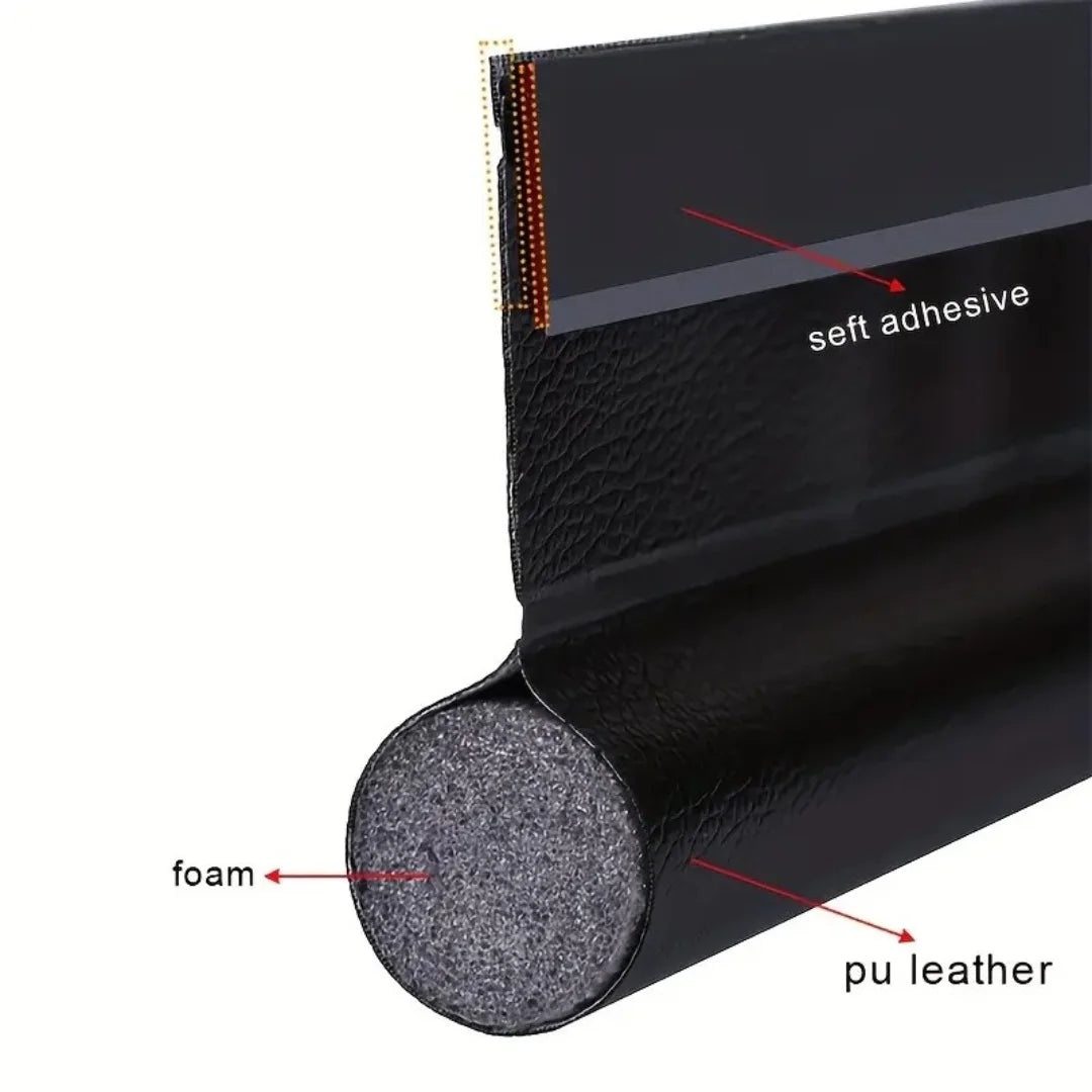 Adjustable Door Bottom Seal Strip Weatherstrip Under Door Draft Stopper Anti-Cold One Side Gap Blocker Foam Weather Strip