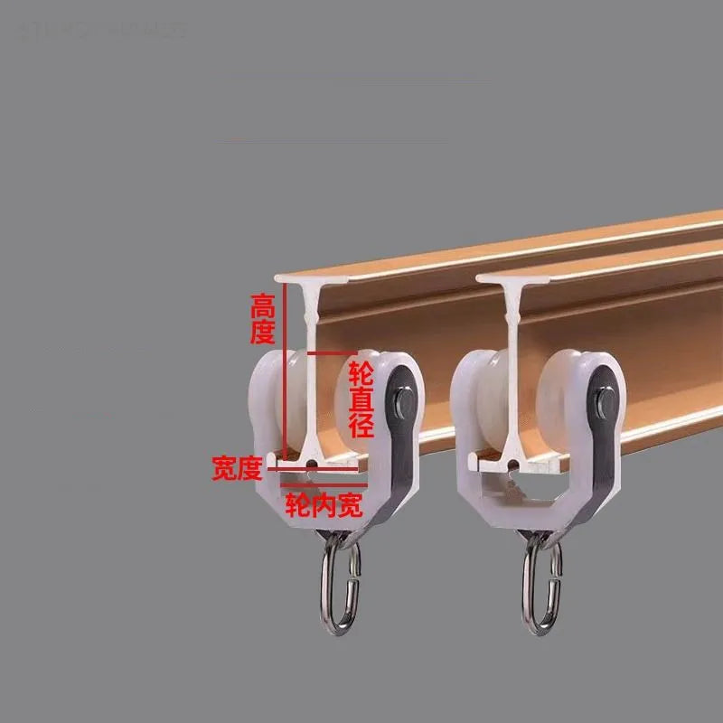 30pcs Curtain Track Pulley Hook Accessories Bathroom Door Curtain Slide Roller Buckle Ring Wheel Old Guide Wheel Window Hardware