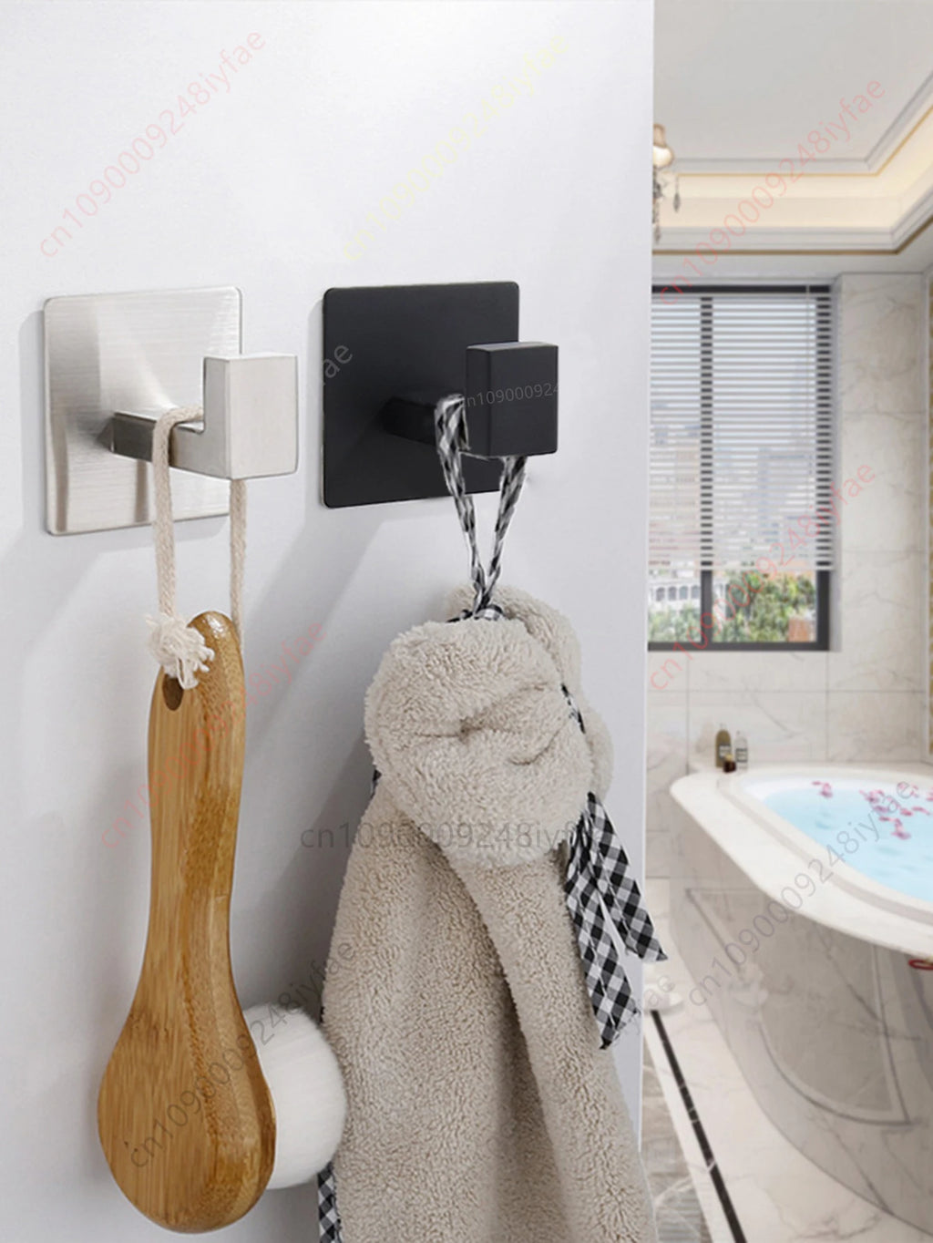1-5PCS Towel Holder Bathroom Towel Bar Hanger Toilet Paper Holder Dispenser Wall Hooks Robe Key Hooks Hardware Accessories Set