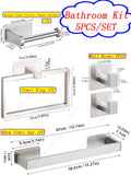 1-5PCS Towel Holder Bathroom Towel Bar Hanger Toilet Paper Holder Dispenser Wall Hooks Robe Key Hooks Hardware Accessories Set